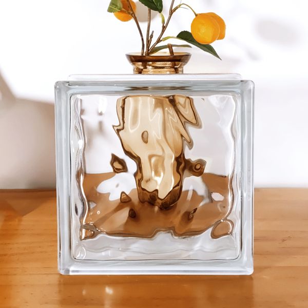 Custom Decorative Crystal Glass Block Transparent Window Wall Hollow Glass Brick