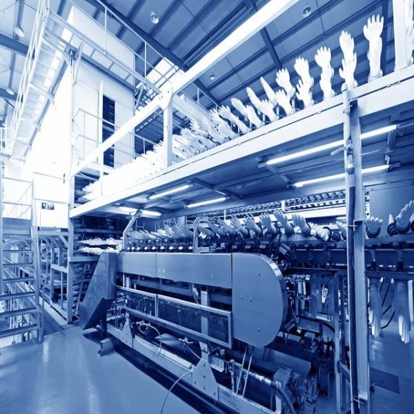 Linha de produção médica de borracha 380V das luvas do látex 50-200KW