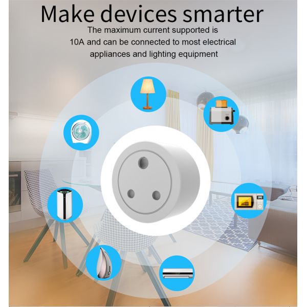 UL94 V0 Fireproof WiFi Zigbee Plug Power Meter Energy Monitor Type M