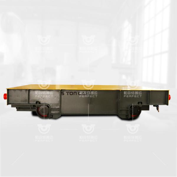 Flat Quad Electric Ferry Transfer Cart Battery Power Heavy Load For Factories