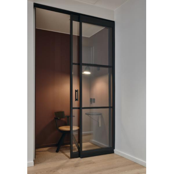 Contemporary Front Office Aluminium Sliding Glass Doors