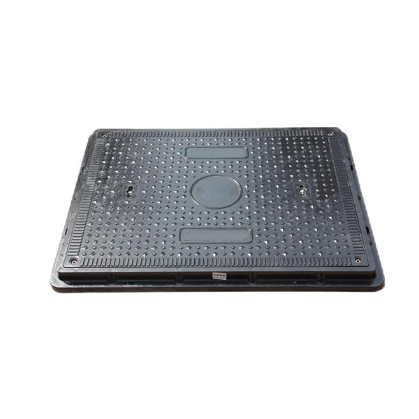Fire Resistance Plastic Manhole Covers Threaded Lock Type And With Bolted Lock Type
