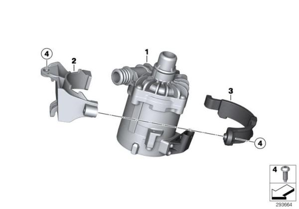 WEILI 11517566335 Electric Coolant Water Pump BMW 550i 650i X5 XDrive50i 2009-14