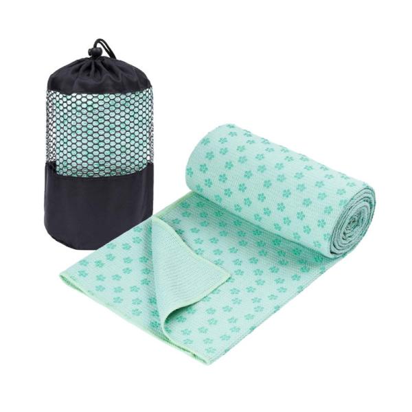 Une serviette de yoga anti-dérrapage en microfibre légère de 250 à 360 grammes