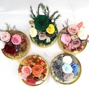 Rose Glass Dome preservada durável 100% toques reais feitos a mão Rose Dye