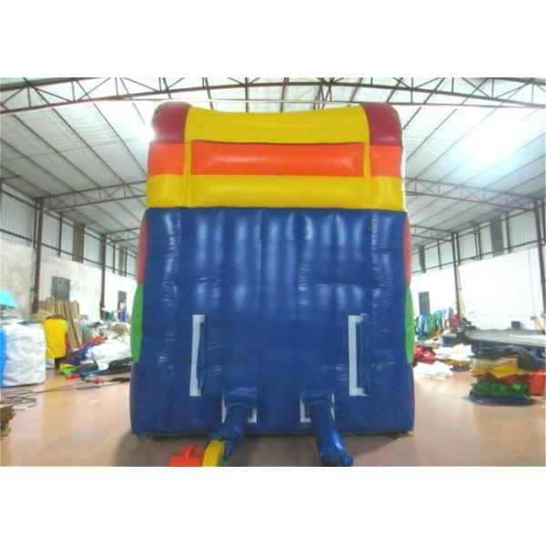 Best sale rainbow inflatable water slide bright colour inflatable slide with pool