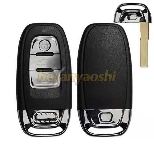 Audi 3 Buttons Remote Key Shell Replacement Uncut Black Smart Key Case