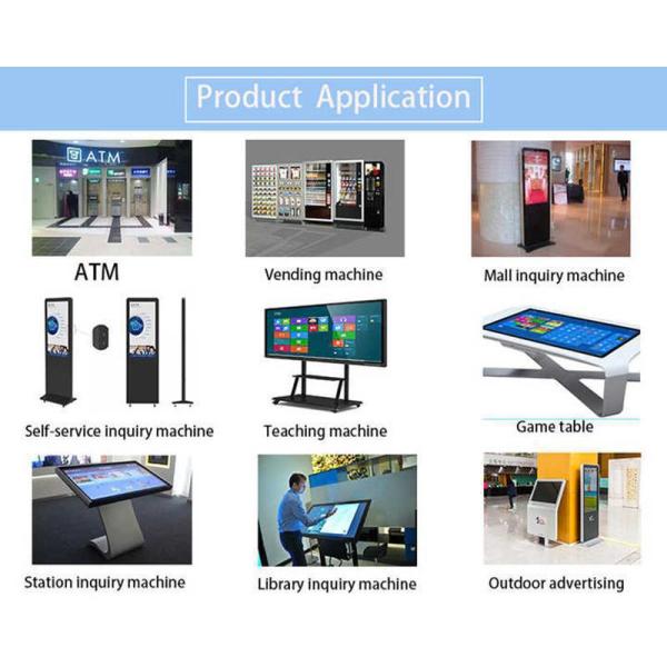 Panel táctil IR de grado industrial de 55 pulgadas con rango de humedad del 20% al 90% RH y suministro de energía 5V DC