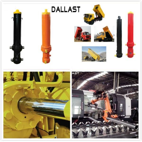 El cilindro hidráulico del remolque de la descarga de RoHS, los cilindros hidráulicos soldados con autógena hunde el movimiento largo