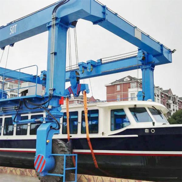 Морской портал порта крана судовой лебедки подъема 50t 80t перемещения для яхты подъема