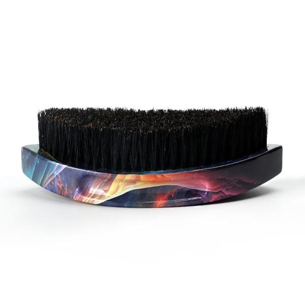 Logo personnalisé brosses de sangle 360 Wave Brush avec poignée en bois