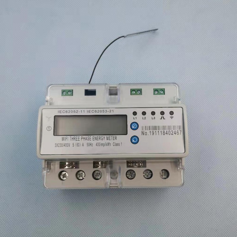 380V 5(60)A Three Phase Wireless Energy Meter ON/OFF App Control WiFi RS485 DIN