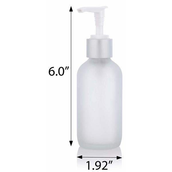 LinDeer White 100ml Frosted Glass Pump Lotion Bottle ODM