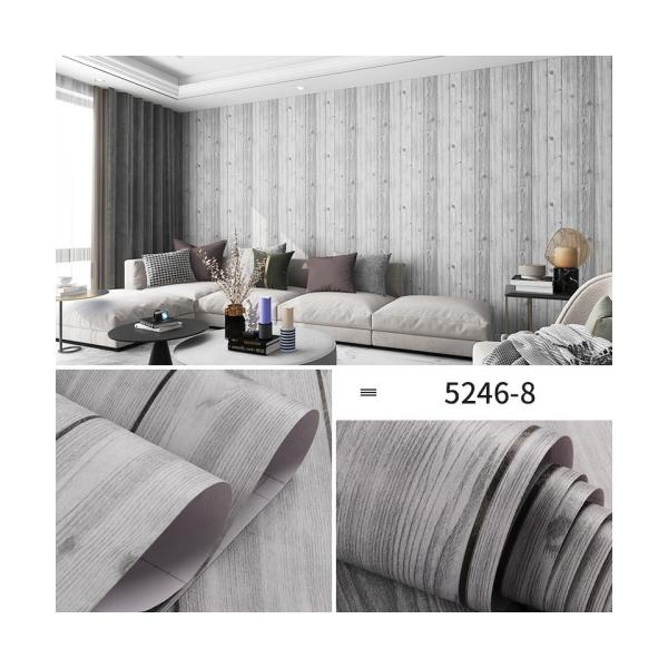 Fonction antistatique papier peint en grain de bois 3D auto-adhésif pour la décoration de meubles