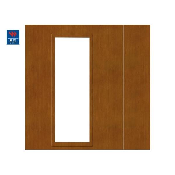 Emergency Exit Glass Fire Rated Double Leaf Wooden Door