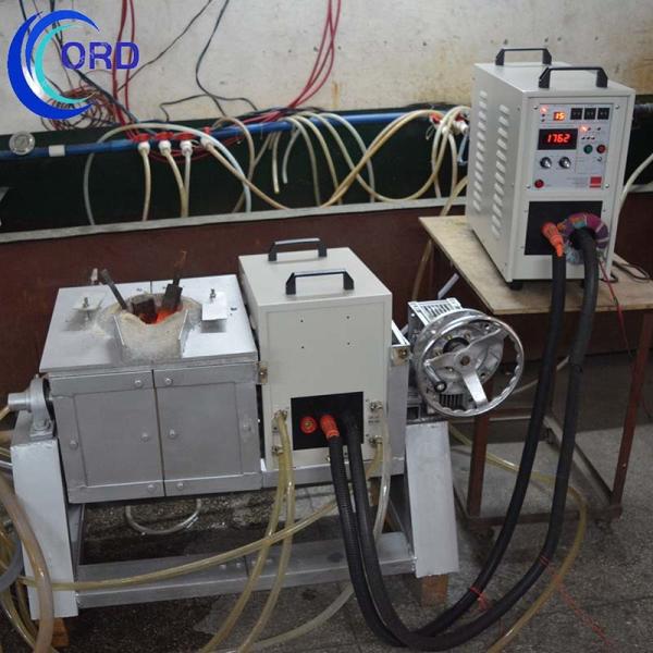 1-30KHz 誘導溶解自動油圧鋼殻炉、40KW電力消費、高周波