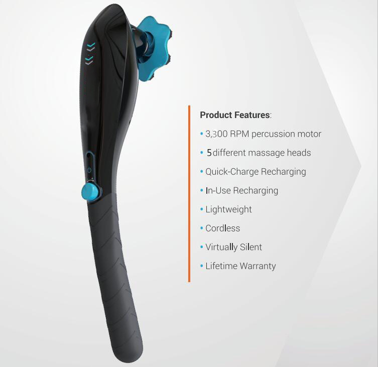 Lightweight Mini Portable Hand Long Handle Battery Operated Back Massager