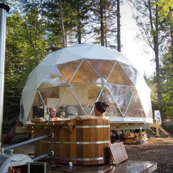 Custom Print 2 Person Outdoor Arabic Camping Geodesic Dome Tent For Sale