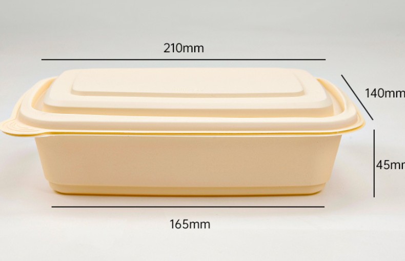 устранимая коробка для завтрака 1000ml упаковывая Biodegradable коробку для завтрака майцены