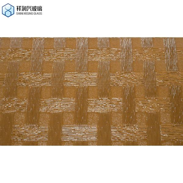 Solid Color Brown Patterned Glass Shinerising 3mm 5mm 1830*2440 Flat Belgian Style