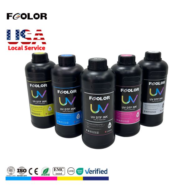 FCOLOR Wholesale High Quality LED UV CMYKW Vanish DTF AB Film Ink Sticker Labeling Printer for Epson Printing Machine