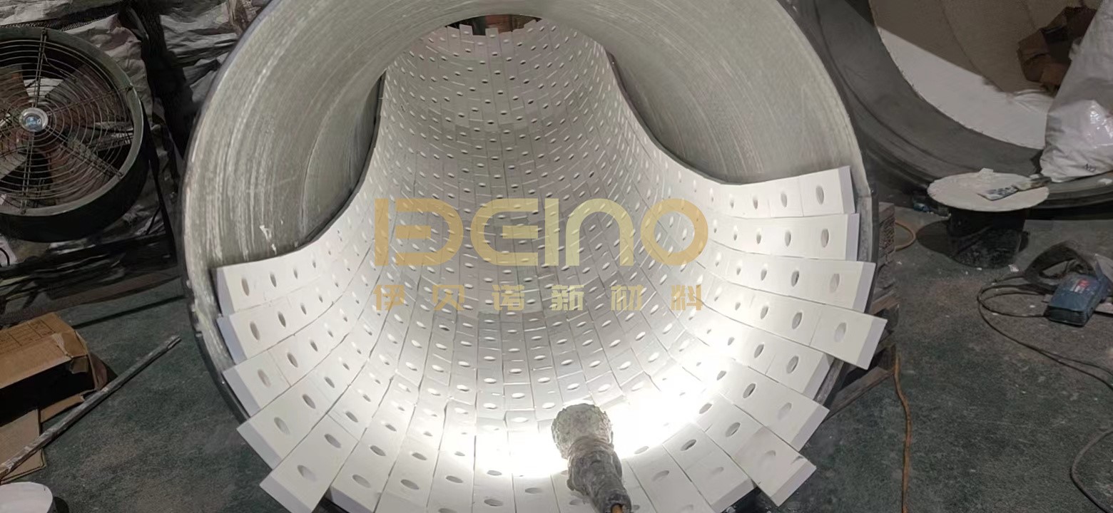 Wear Resistant Ceramic Lined Equipment Sheet Ceramic Coated Pipe With Holes
