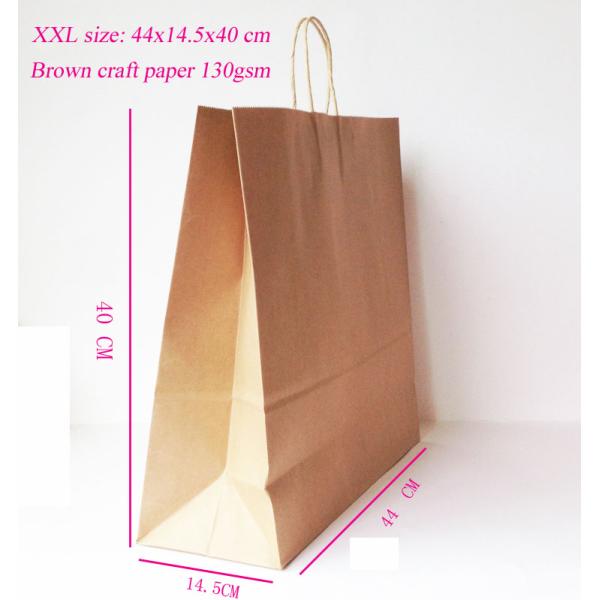 Wholesale brwon craft paper bags for garment 5 sizes available/ Custom welcome