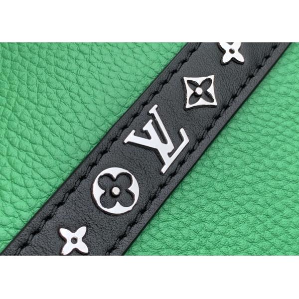 Small Genunie Black Printing Linning 25cm Cowhide Bucket Bag Handhold