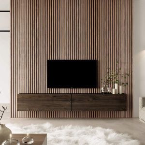 Akupanel Walnut Wood Acoustic Wood Panel MDF Melamine Board for Hotel