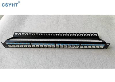19'' 1U Electrostatic Power Fiber Optic Panel CAT5 CAT6 Module Phosphor Bronze