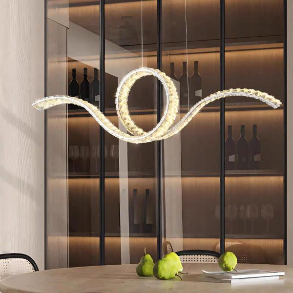 Lustre Moderne en Cristal de Luxe de Haute Qualité Éclairage Intérieur Suspensions Lampes