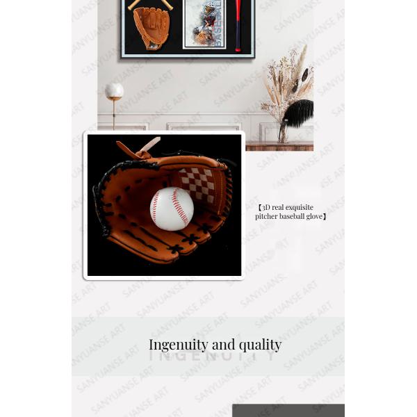 Stylish Three-dimensional Baseball Decorative Painting for Hotel Anniversary Occasion