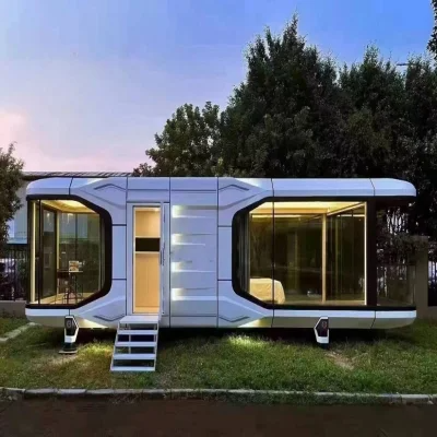 Maison préfabriquée Capsule spatiale Lit Cabine Hôtel Sleep Pod Luxe extérieur