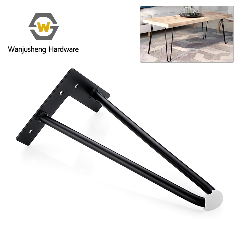 Modern Metal Hairpin-Style Table Legs Black Cast Iron Table Leg Bracket for Bar Table & Dining Table