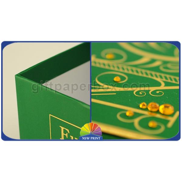 Украшенная диамантом прикрепленная на петлях подарочная коробка крышки, дизайн твердой картонной коробки роскошный