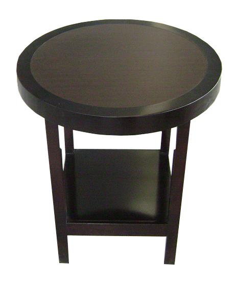 HPL Top Wooden Hotel End Round Living Room Table For OEM Design