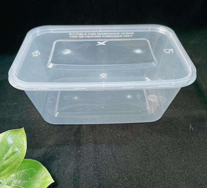 Черный пищевой контейнер 1000ml Microwavable устранимый PP пластиковый