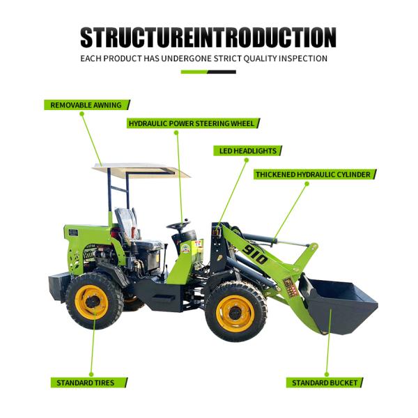 Hot Mini China Diesel Loader Small Bucket Wheel Loader Mini Front Loader at Good Price