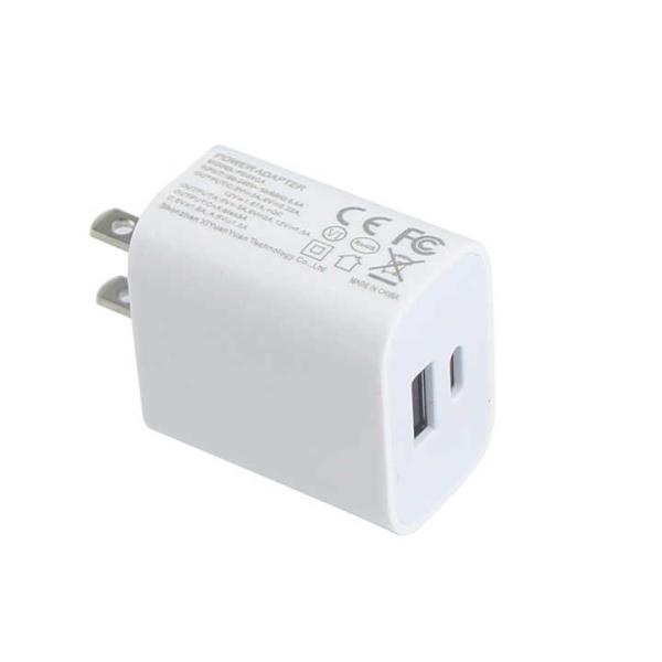 18W Dual USB Wall Charger with Type-C and USB-A Fast Charging