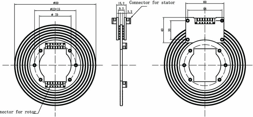 Customized PCB Pancake Slip Ring Supporting Multi Channel Hybrid Transmission