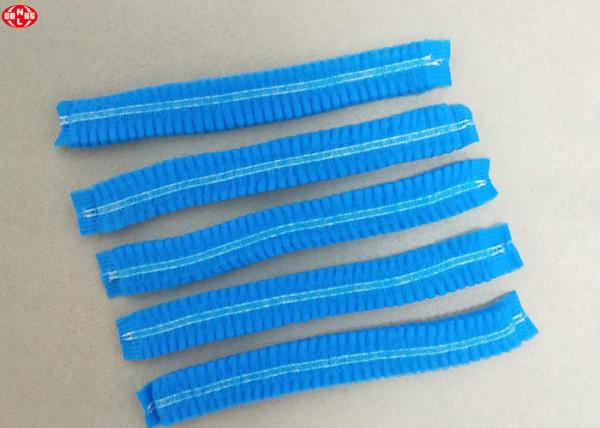Disposable Anti Dust Pp Non Woven Mob Cap Blue / White Color