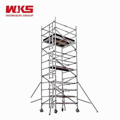 Customized Aluminium Mobile Scaffolding Tower Prefabricated Scaffolding Tower With Wheels