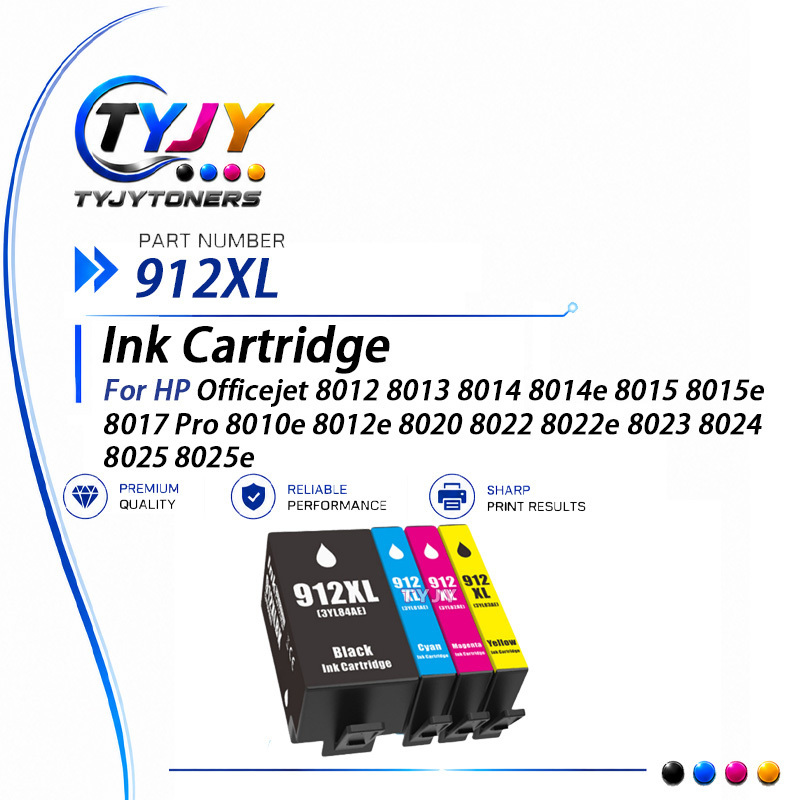 912XL Ink Cartridge Compatible With HP Officejet 8012 8013 8014e 8015e