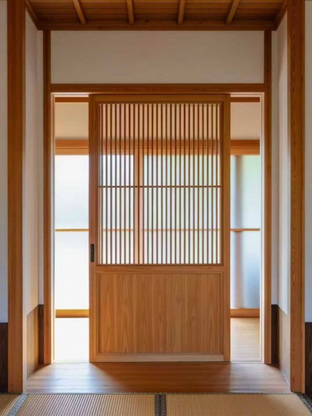 Plaid Wood Door Translucent Japanese Sliding Shoji Paper Screen Door Washi Paper Classic Room Divider Solid Wood