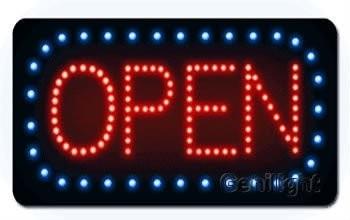 CE RoHS LVD Power Certificate Hanging Chain Sign Board for Indoor LED Open Signs