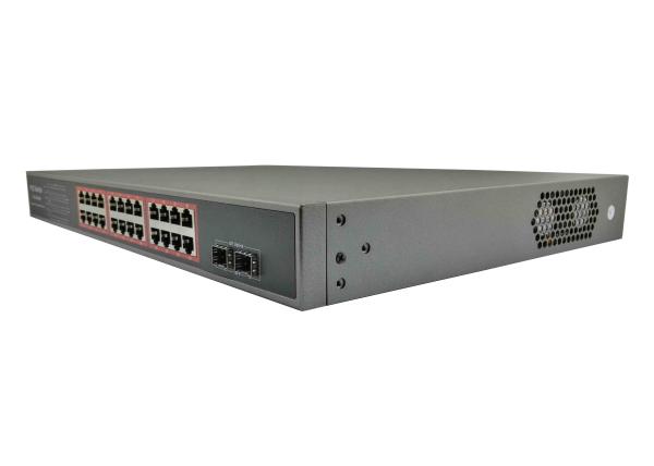 POE-S0224GB (24GE+2GE SFP) 24 Port Gigabit IEEE802.3af/at PoE Switch 350W Built-in Power Supply (Newly Developed)