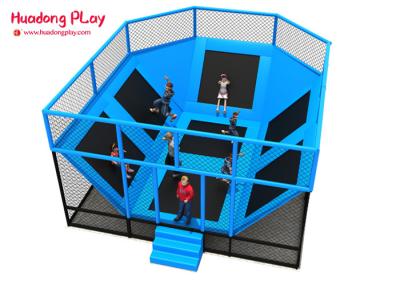 Adult Toddler Indoor Trampoline With Net EN Certificate TUV / ISO / ASTM 50sqm