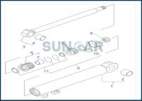 Kit de réparation de joint de cylindre de lame de bras de YM172186-72370 YM17218672370 pour PC09FR-1