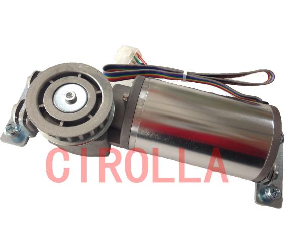 Round Sliding Glass Electric Door Motor 24VDC White Light Brush Less 75 W