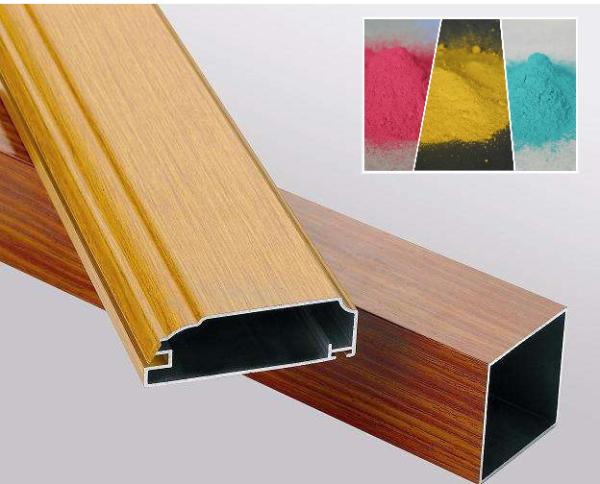 Aluminium Profiles Wood Effect Powder Coating , Decorative Modern Powder Coating
